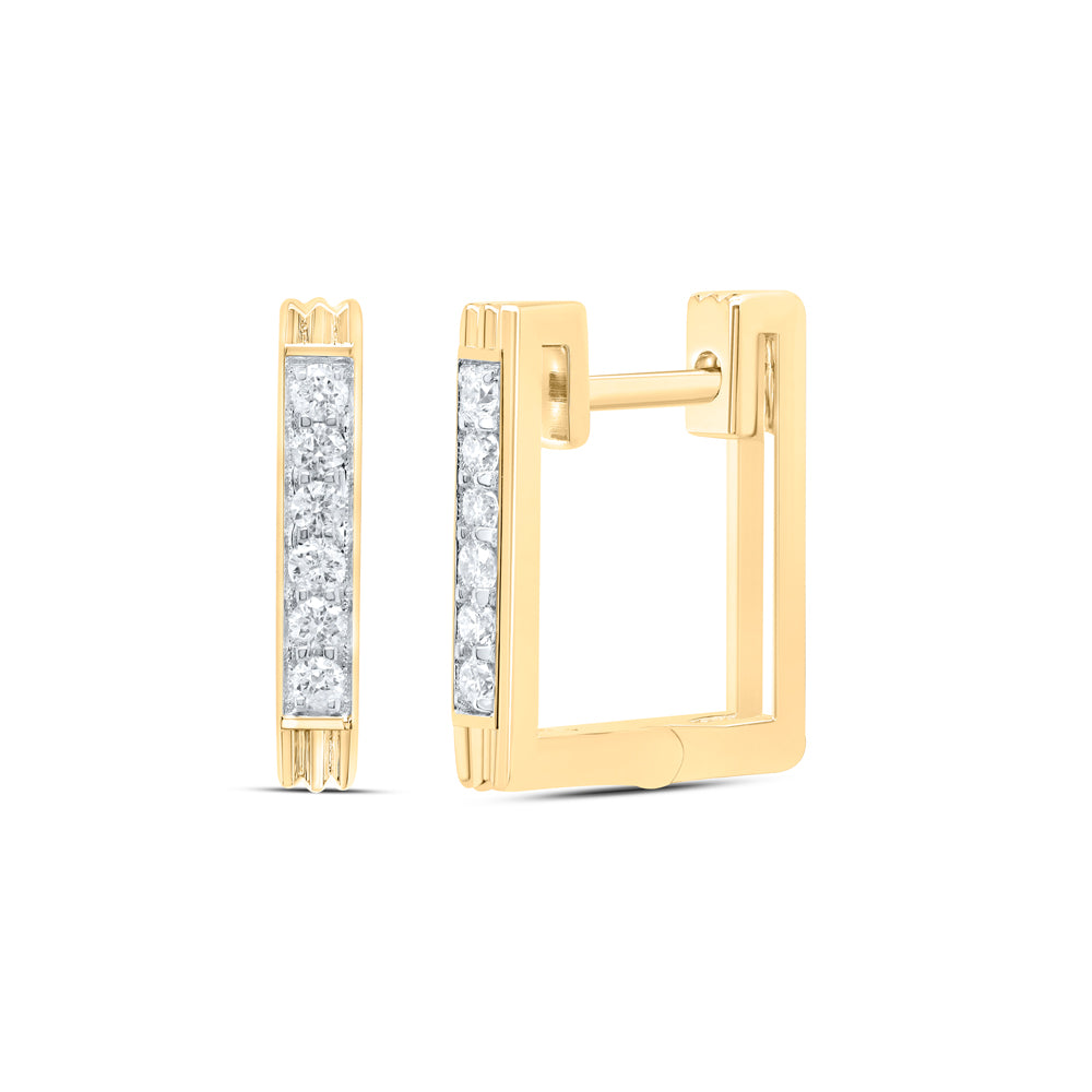 10Kt Gold 1/5Ctw-Dia Cn Fashion Hoop Earring