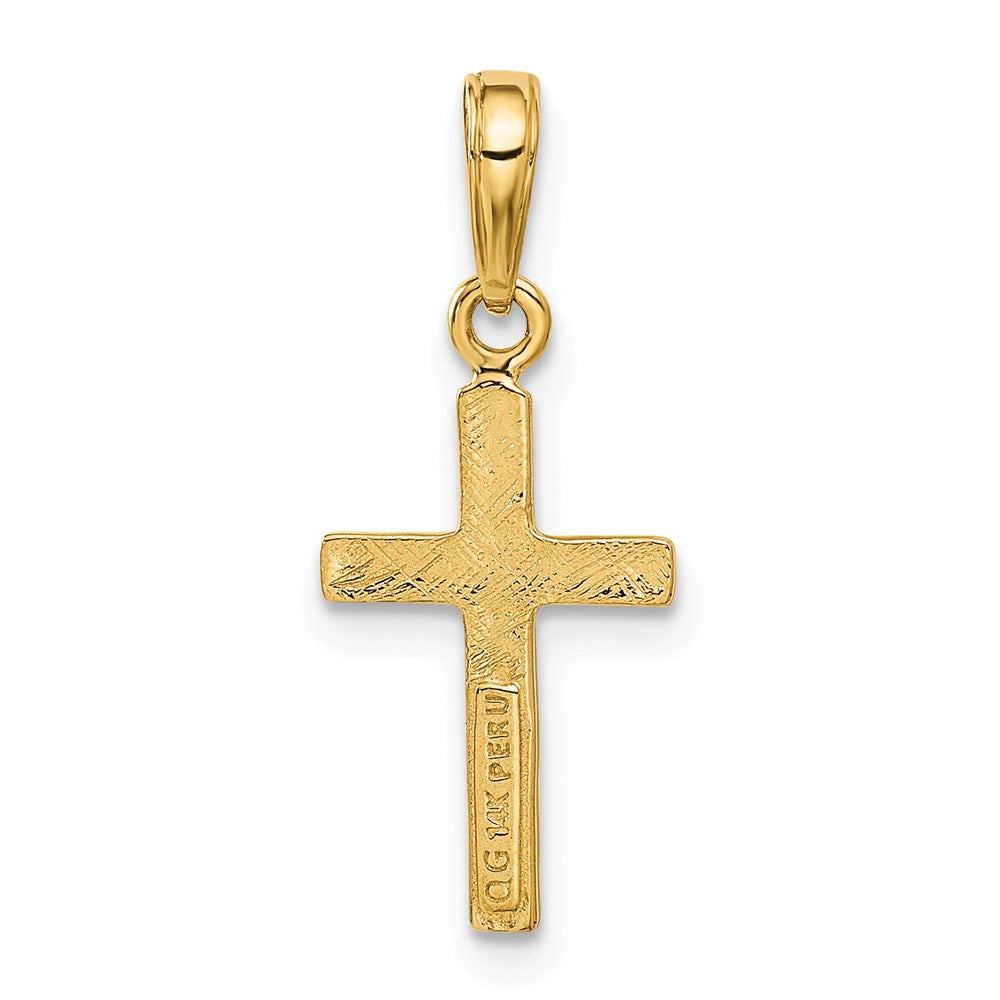 14k Yellow Gold 11 mm Cross Pendant (0.89 grams)