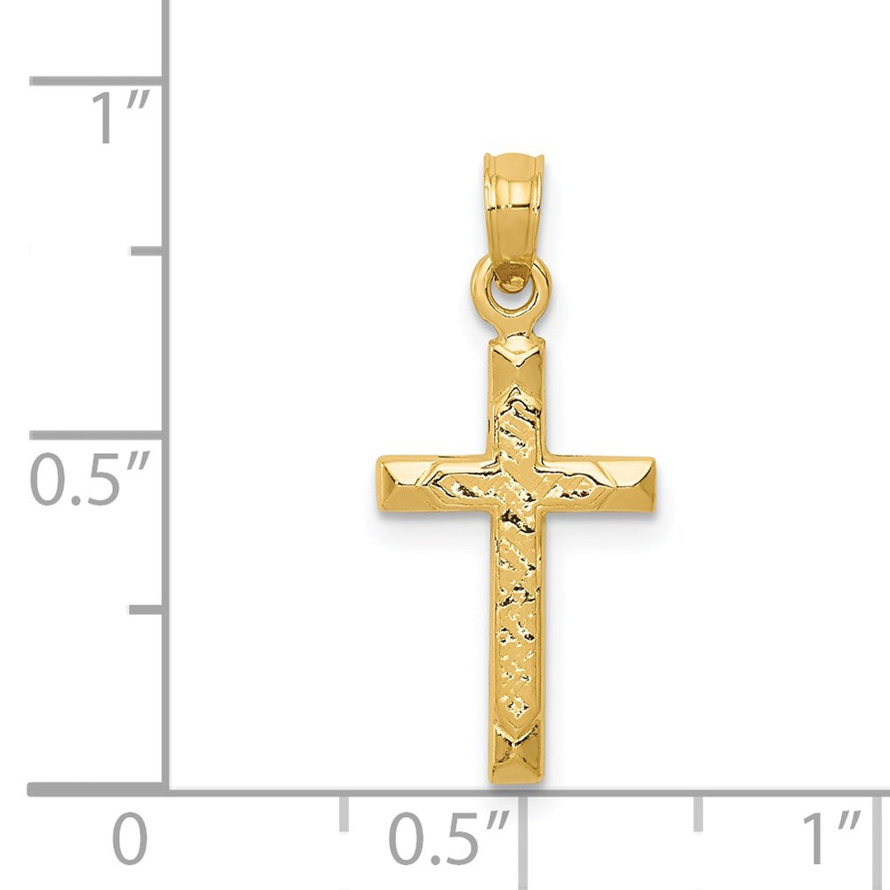 14k Yellow Gold 11 mm Cross Pendant (0.89 grams)