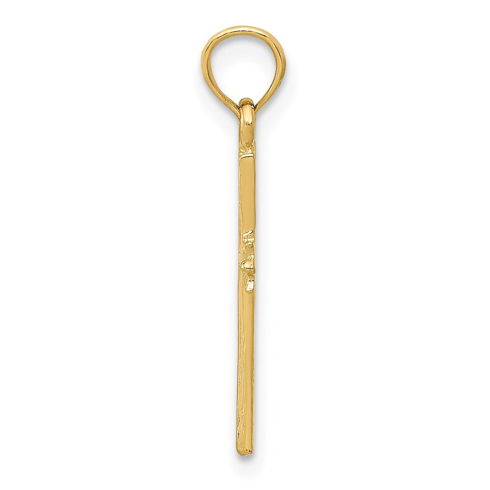 14k Yellow Gold 10 mm Cross Pendant (0.56 grams)
