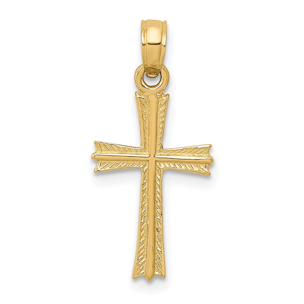 14k Yellow Gold 10 mm Cross Pendant (0.56 grams)