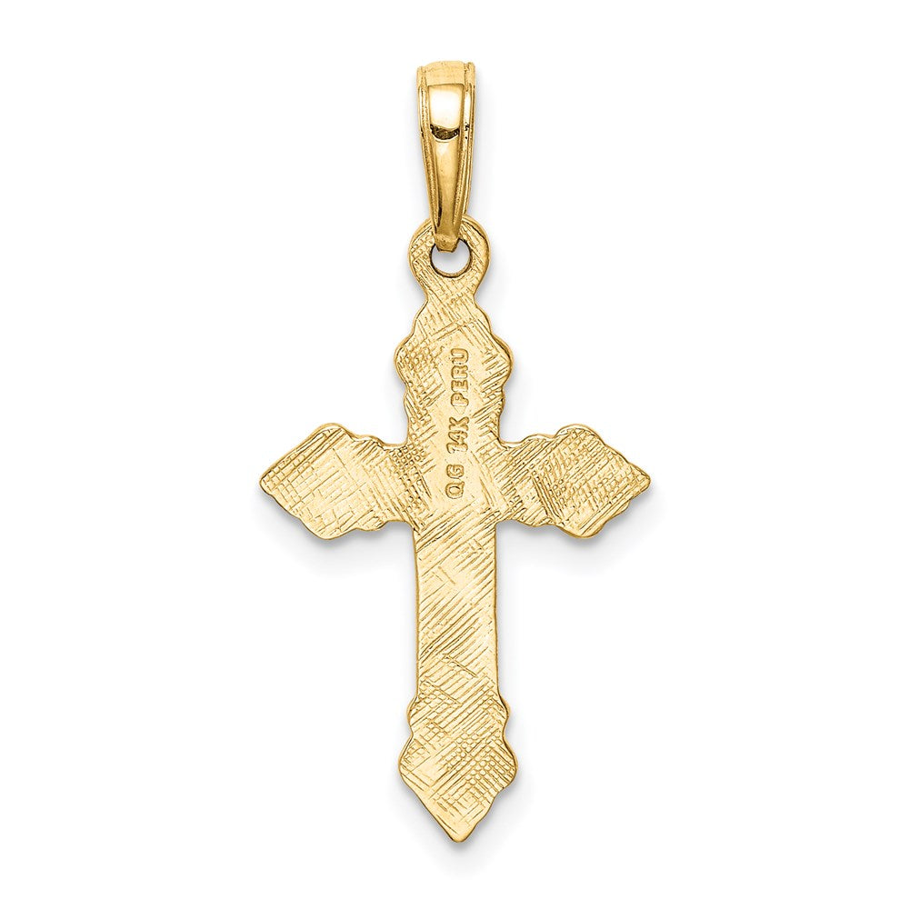 14k Yellow Gold 15 mm Cross Pendant (1.54 grams)