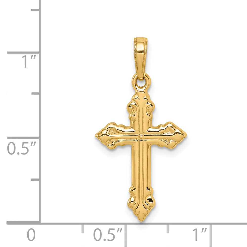 14k Yellow Gold 15 mm Cross Pendant (1.54 grams)