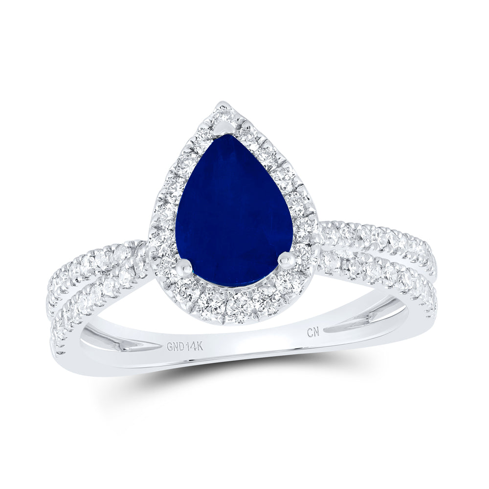 1/2Ctw-Nat Dia Cn 8X5.5Mm Ps-Bs Nat Gem Ring (2.96 grams)