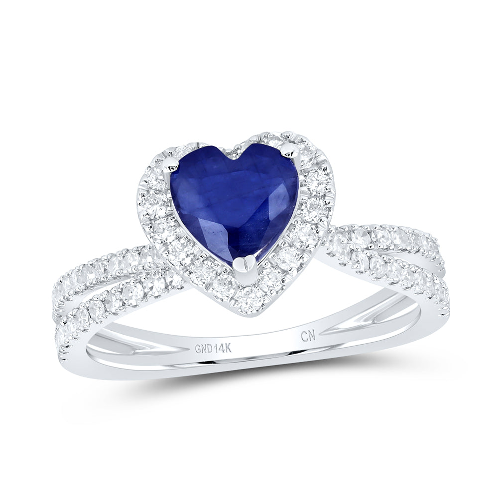 1/2Ctw-Nat Dia Cn 6.5X6.5Mm Ht-Bs Nat Gem Heart Ring (3.3 grams)