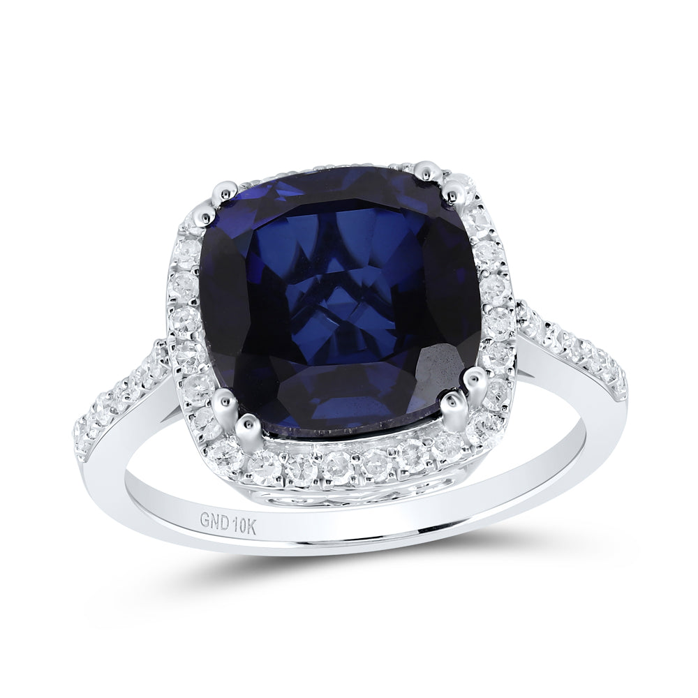 1/3Ctw-Nat Dia P1 10X10 Mm Cu-Bs Synthetic Ring (3.77 grams)