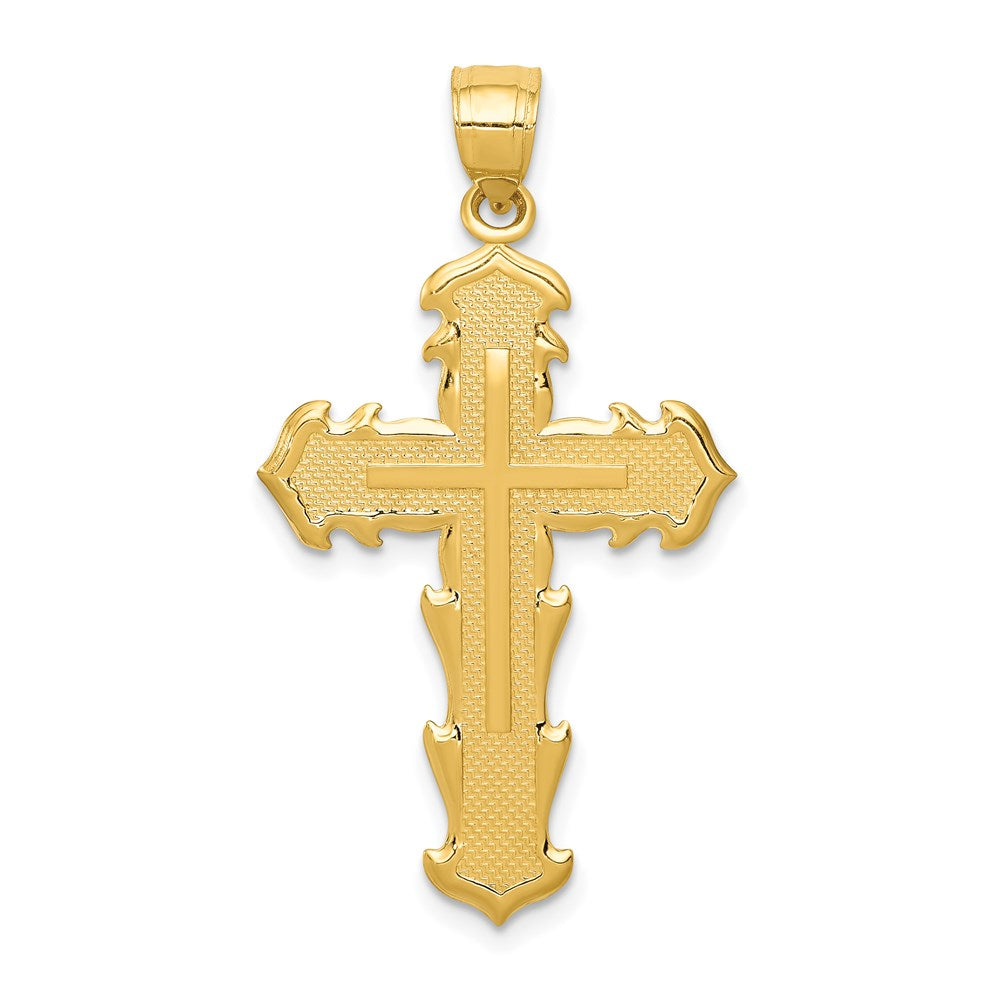 14k Yellow Gold 20 mm Passion Cross Pendant (1.55 grams)