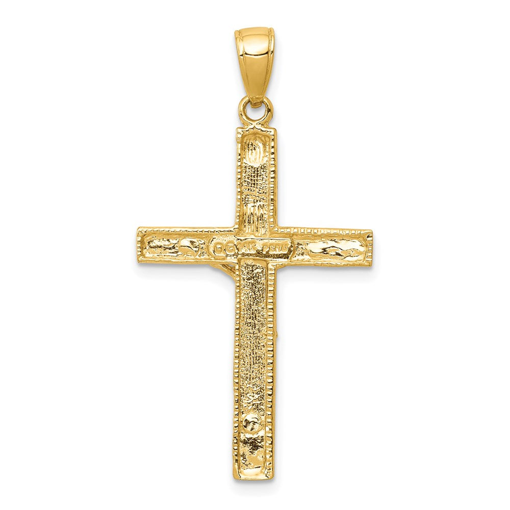 14k Yellow Gold 20 mm Jesus Crucifix Pendant (2.36 grams)