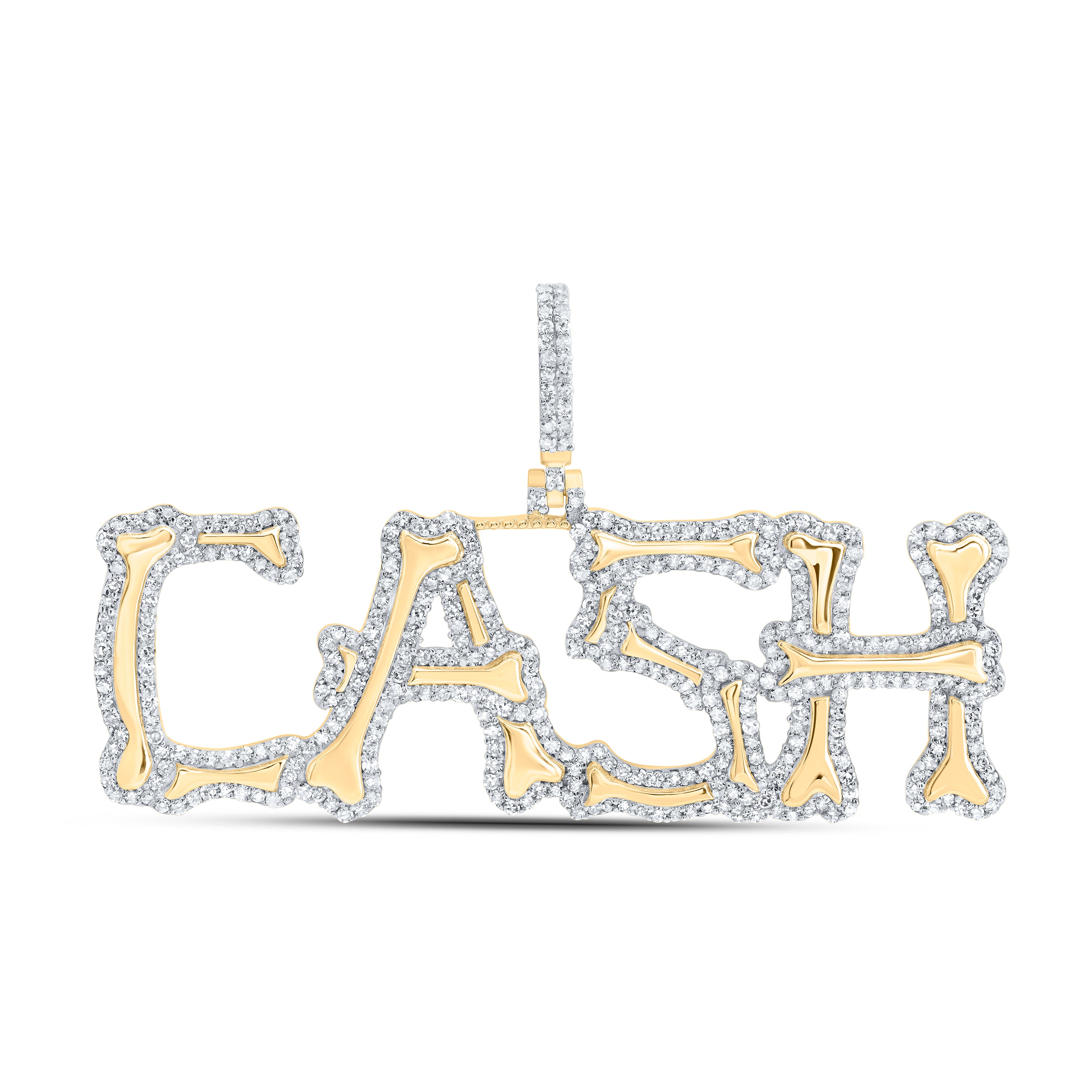 10Kt Gold 1 1/5Ctw-Dia Nk Cash Mens Charm