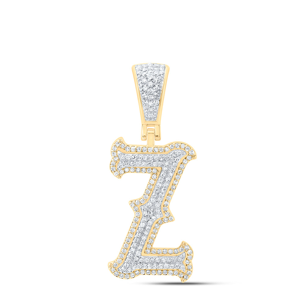 10Kt Gold 1/2Ctw-Dia Nk Fashion Initial Z" Pendant"