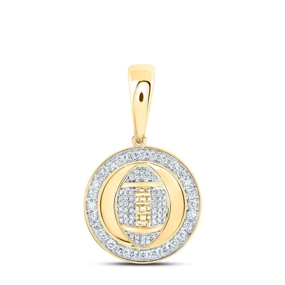 10Kt Gold 5/8Ctw-Dia Nk Mens Charm