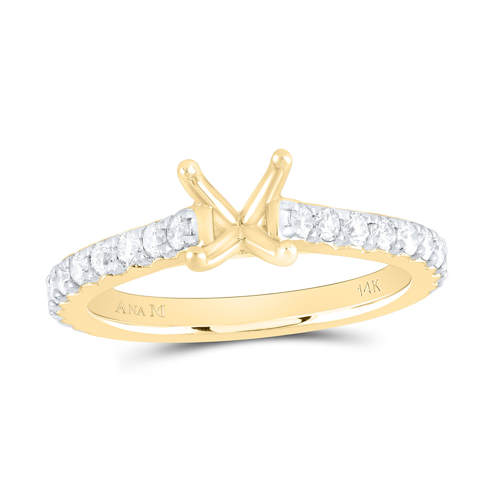 5/8Ctw-Nat Dia Ana M 1Ct-Crd Semi-Mount No Halo Engagemnt Ring (3.35 grams)