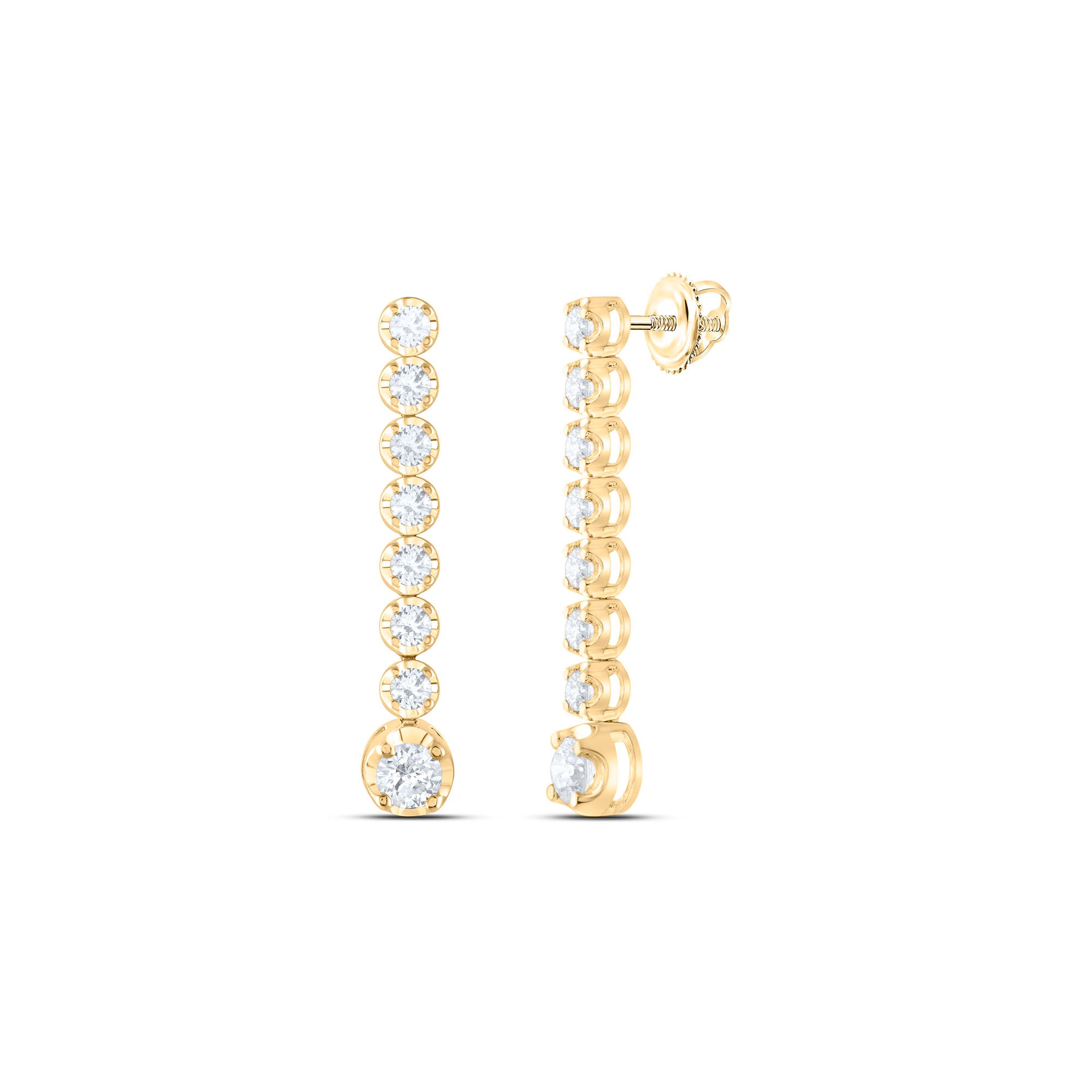 14Kt Gold 5/8Ctw-Dia Ana M Tennis Earring