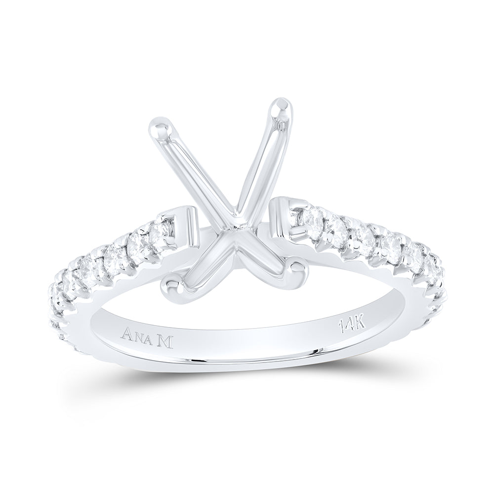 5/8Ctw-Nat Dia Ana M 3Ct-Cem Semi-Mountn No Halo Engagement Ring (4.23 grams)