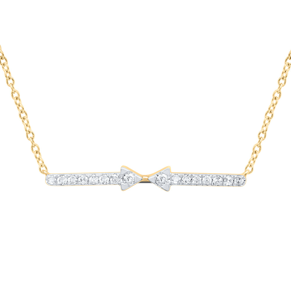 10Kt Gold 1/8Ctw-Dia Cn Fashion Necklace (18 Inch)