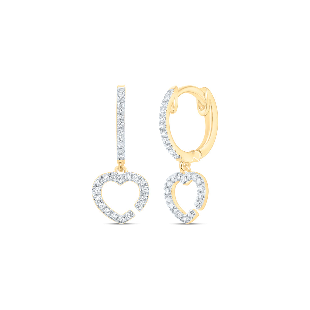 10Kt Gold 1/6Ctw-Dia Cn Fashion Dangling Earring