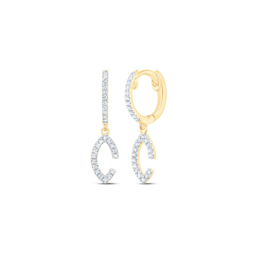 10Kt Gold 1/6Ctw-Dia Cn Fashion Dangling Earring