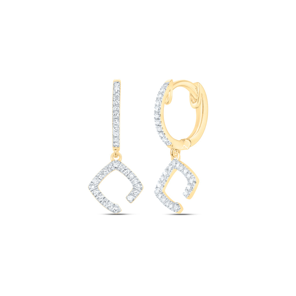 10Kt Gold 1/6Ctw-Dia Cn Fashion Dangling Earring