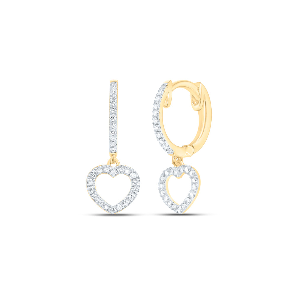 10Kt Gold 1/6Ctw-Dia Cn Fashion Dangling Earring