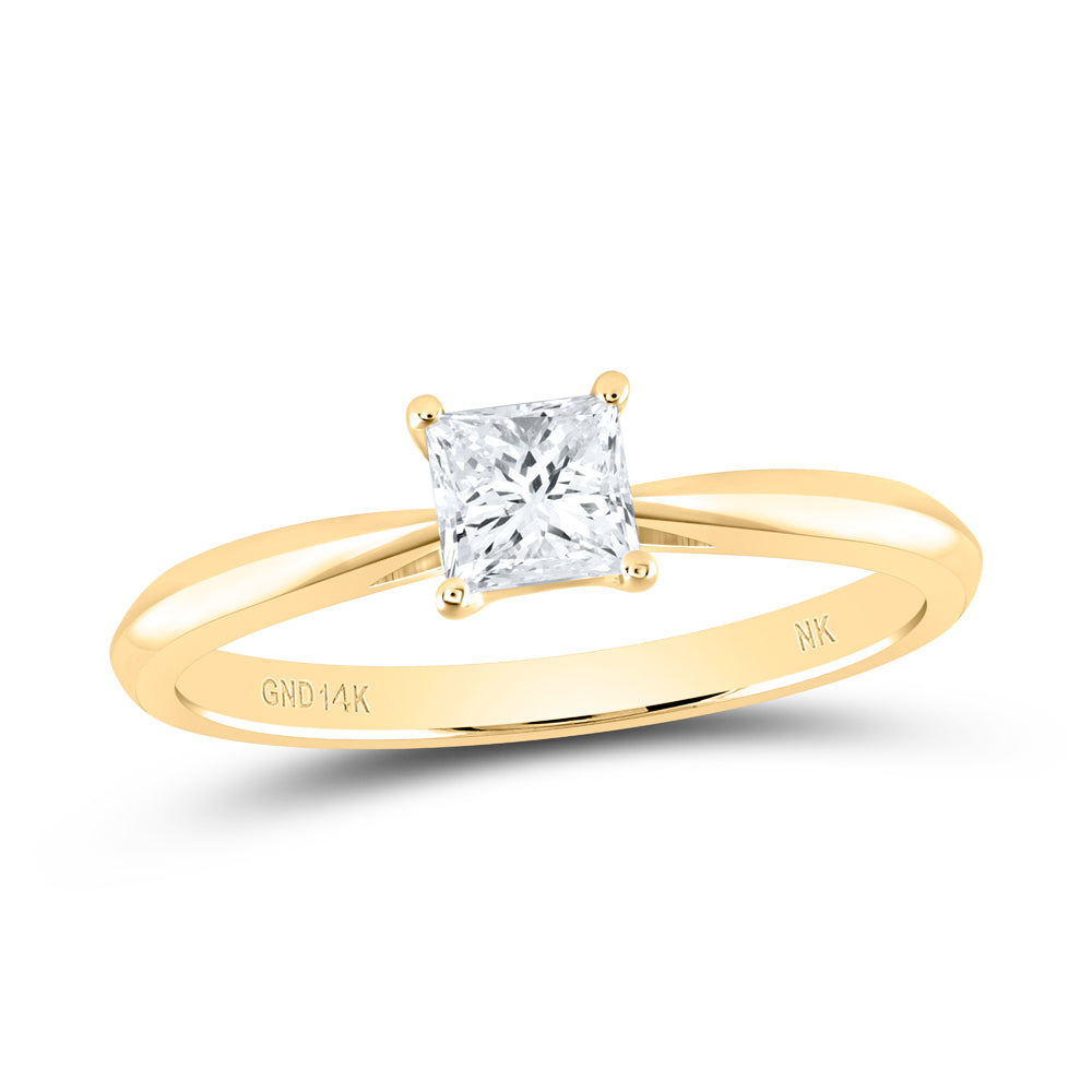 1Ct-Dia  Si Ij Princess Solitaire Ring (2.66 grams)