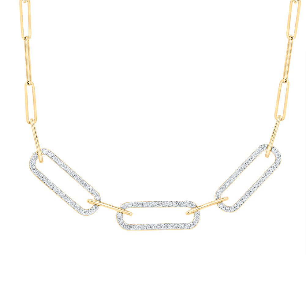 14Kt Gold 3/4Ctw-Diamond Ana M Fashion Necklace (18 Inch)