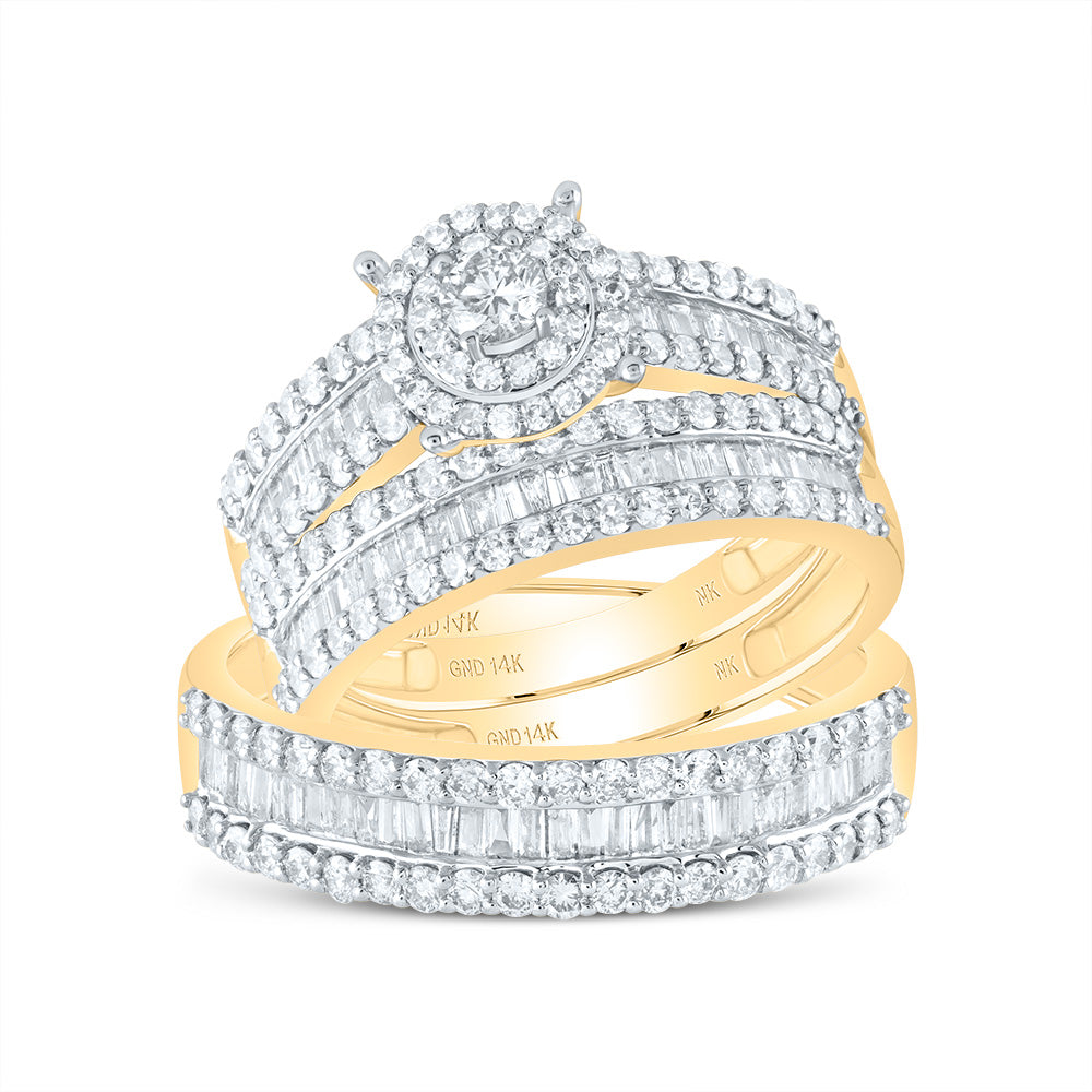 1 7/8CTW-DIA NK ROUND TRIO SET