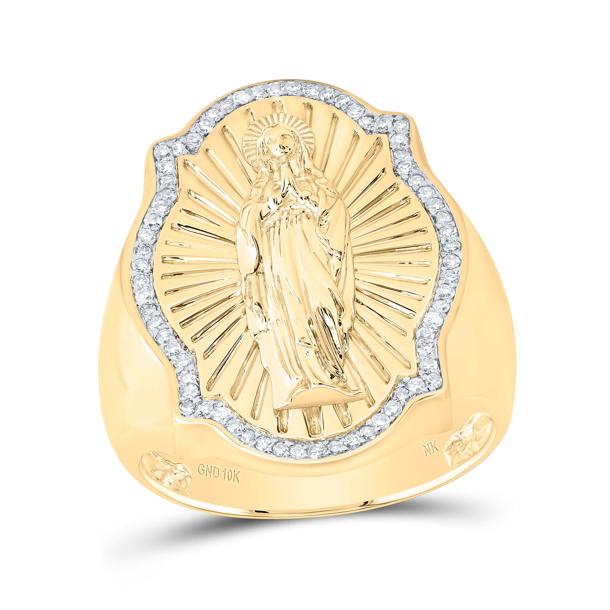 1/4Ctw-Dia Nk Virgin Prayer Mens Ring (9.93 grams)