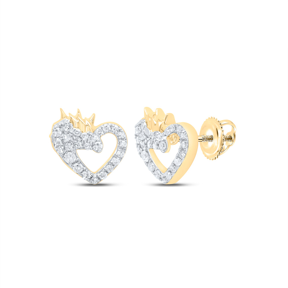 10Kt Gold 1/5Ctw-Dia P1 Gift Heart Earring