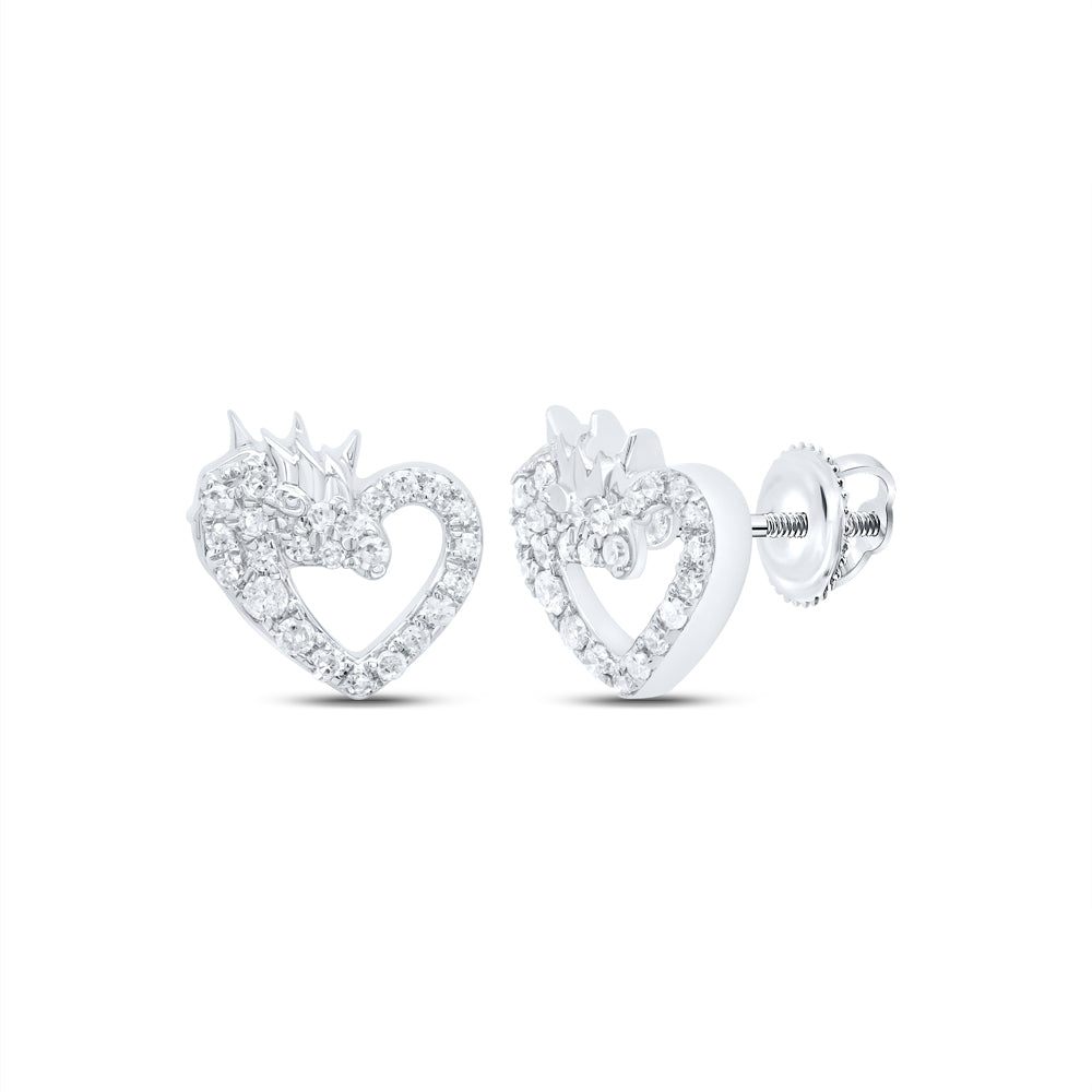 10Kt Gold 1/5Ctw-Dia P1 Gift Heart Earring