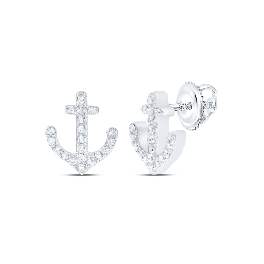 10Kt Gold 1/8Ctw-Dia P1 Gift Anchor Earring