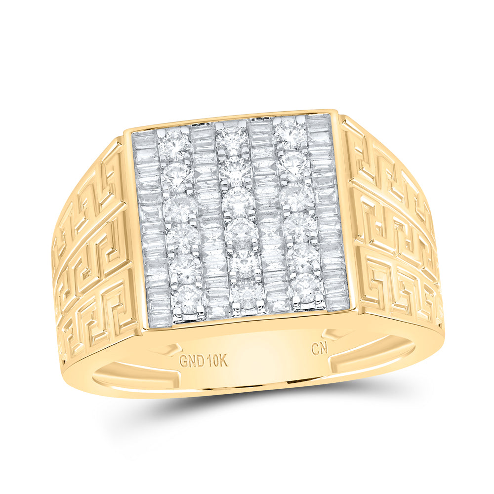 1Ctw-Dia Cn Baguette Mens Ring (8.67 grams)