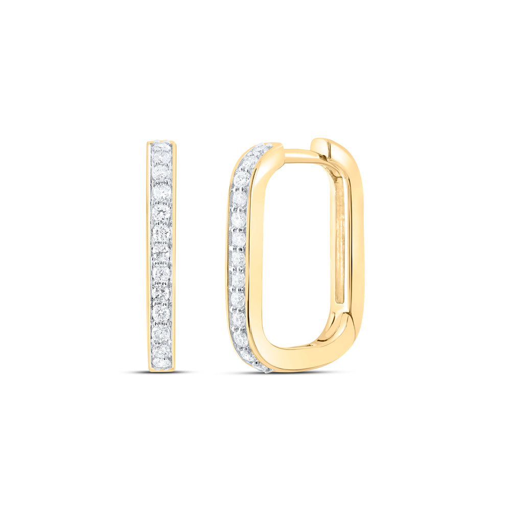 10Kt Gold 1/4Ctw-Dia P1 Gift Hoops Huggies Earring