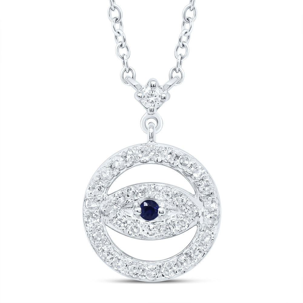 10Kt Gold 1/4Ctw-Diamond Rd-Bs Nat Gem Gift Necklace