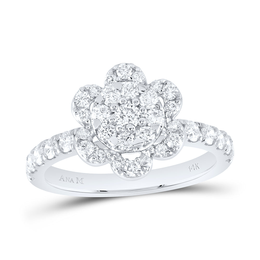 1Ctw-Nat Dia Ana M Fashion Ring (4.65 grams)