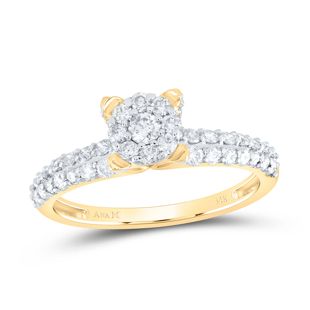 3/4Ctw-Nat Dia Ana M Fashion Ring (2.72 grams)