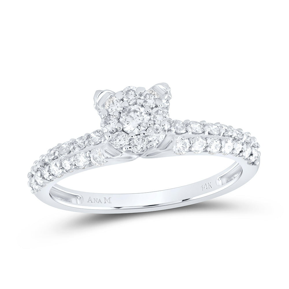 3/4Ctw-Nat Dia Ana M Fashion Ring (2.89 grams)