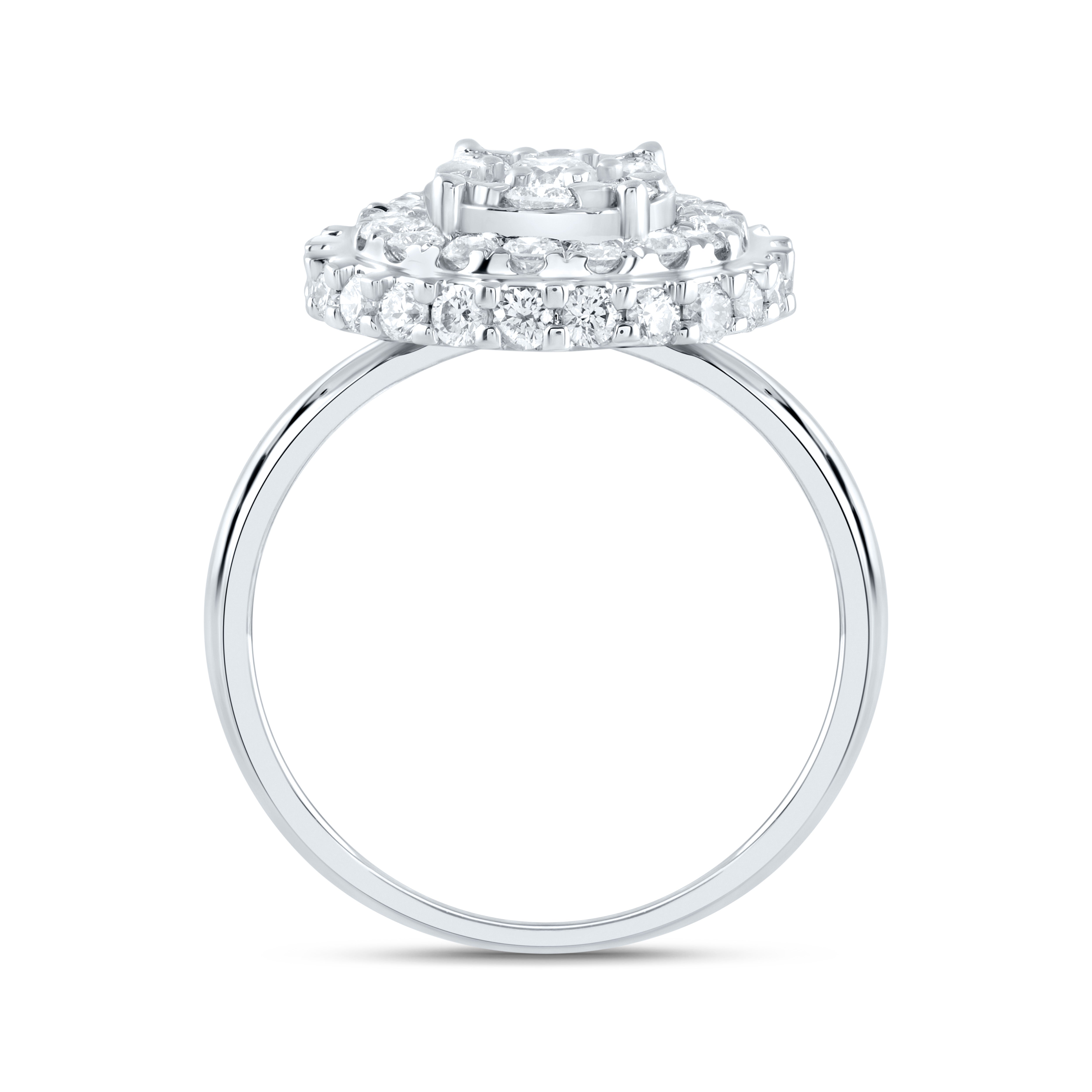 1 1/5Ctw-Nat Dia Ana M Fashion Ring (3.65 grams)