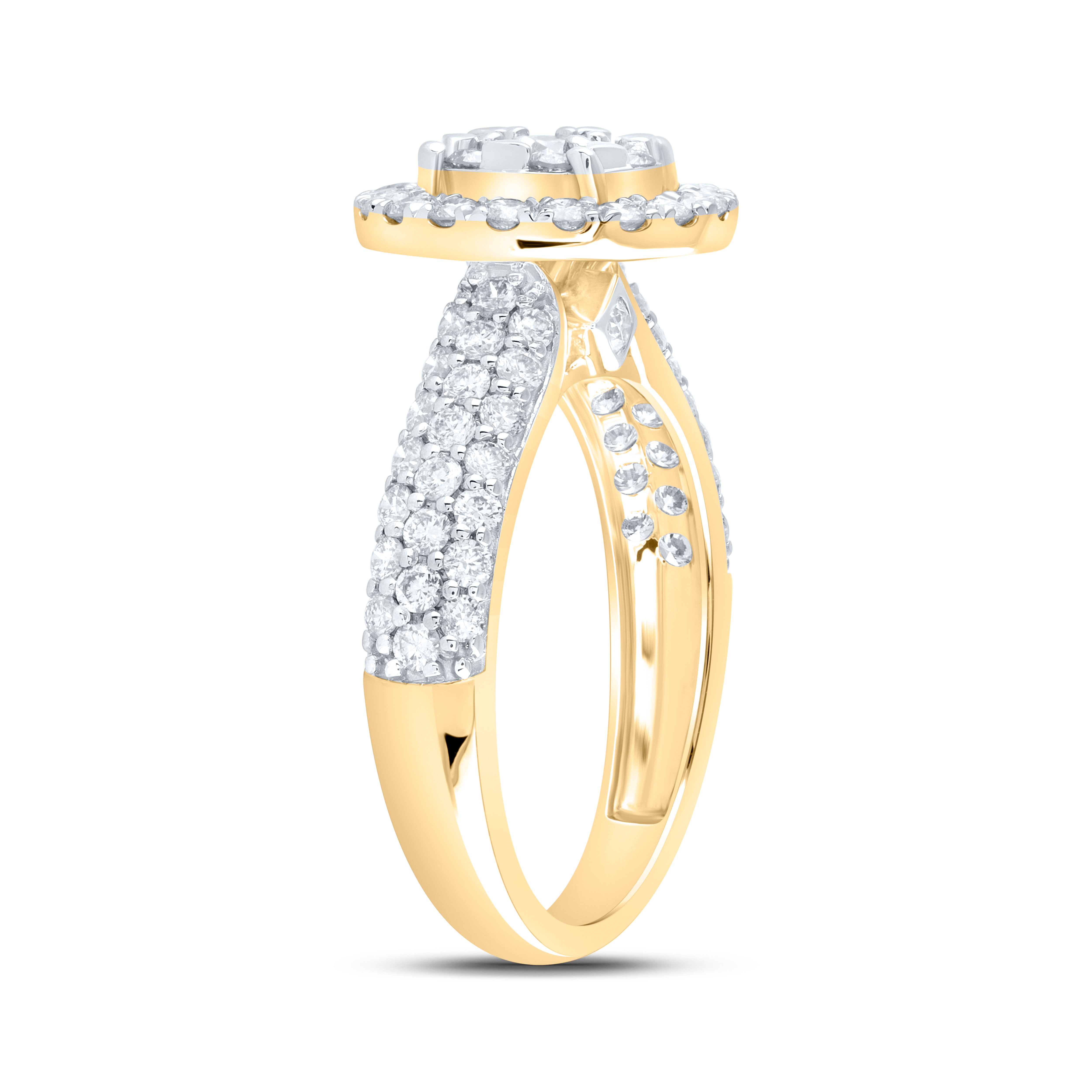 1 3/8Ctw-Nat Dia Ana M Fashion Ring (3.61 grams)