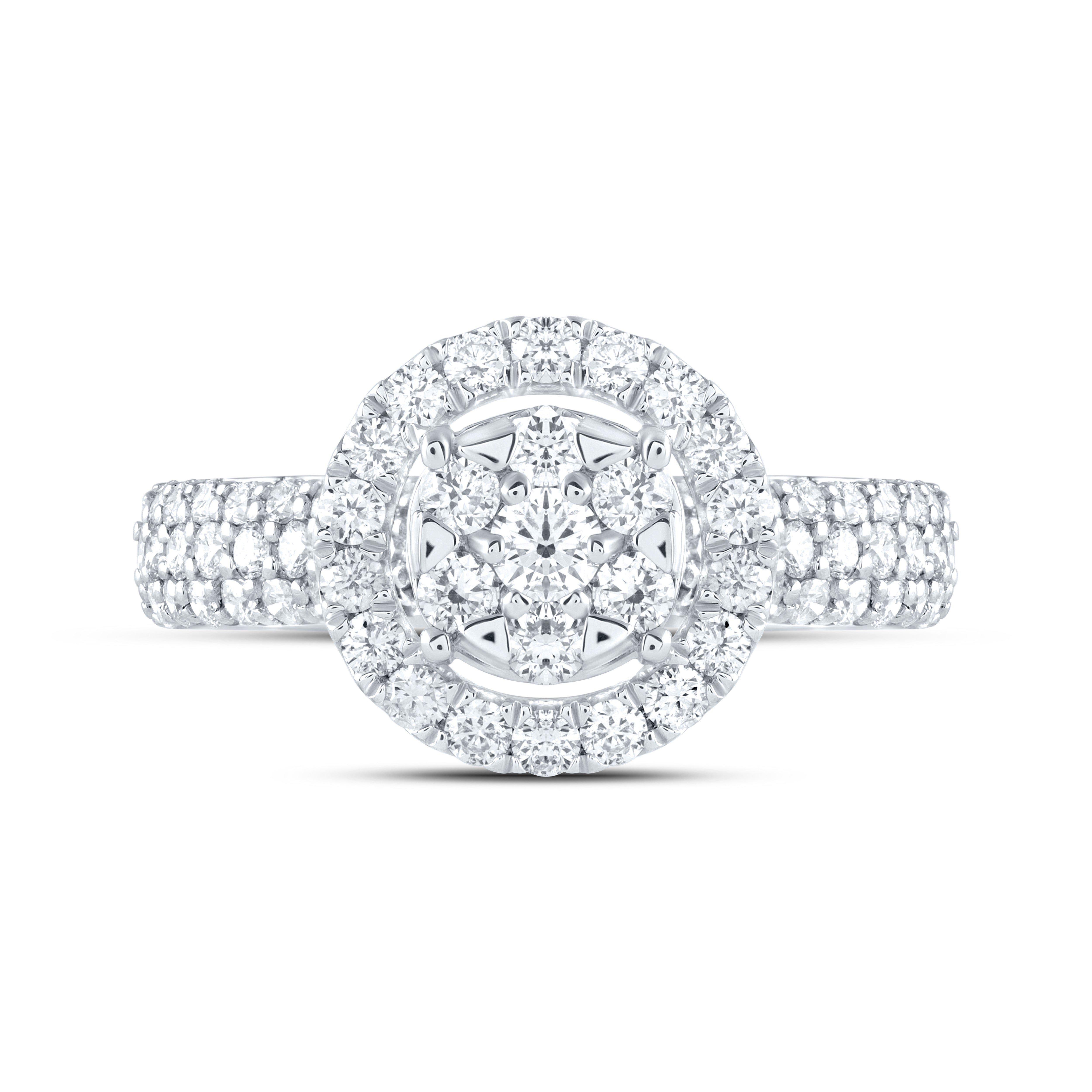 1 3/8Ctw-Nat Dia Ana M Fashion Ring (3.57 grams)