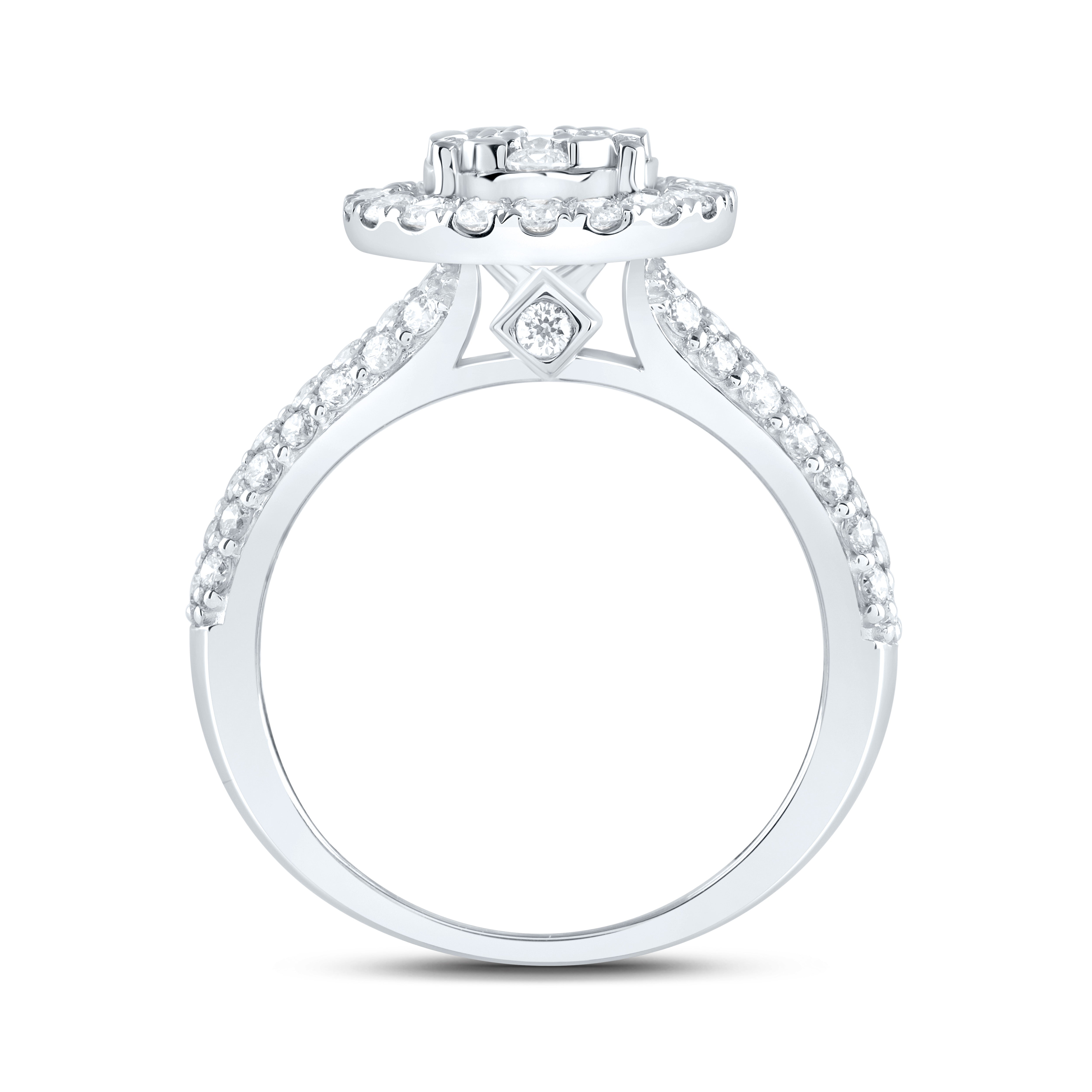 1 3/8Ctw-Nat Dia Ana M Fashion Ring (3.57 grams)