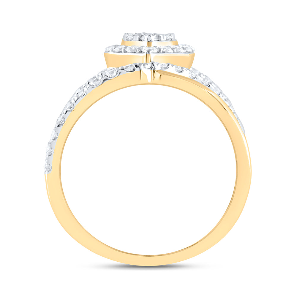 1 1/2Ctw-Nat Dia Ana M Fashion Ring (6.88 grams)