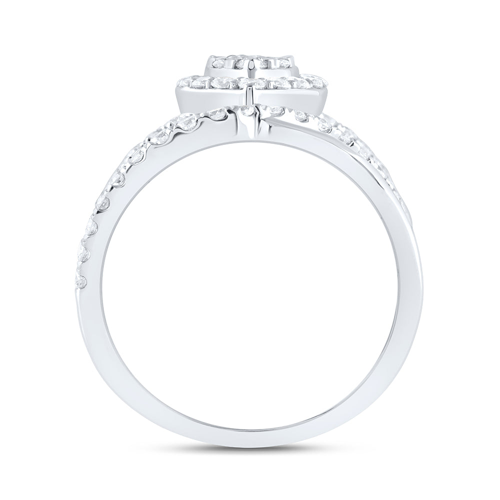 1 1/2Ctw-Nat Dia Ana M Fashion Ring (7.12 grams)