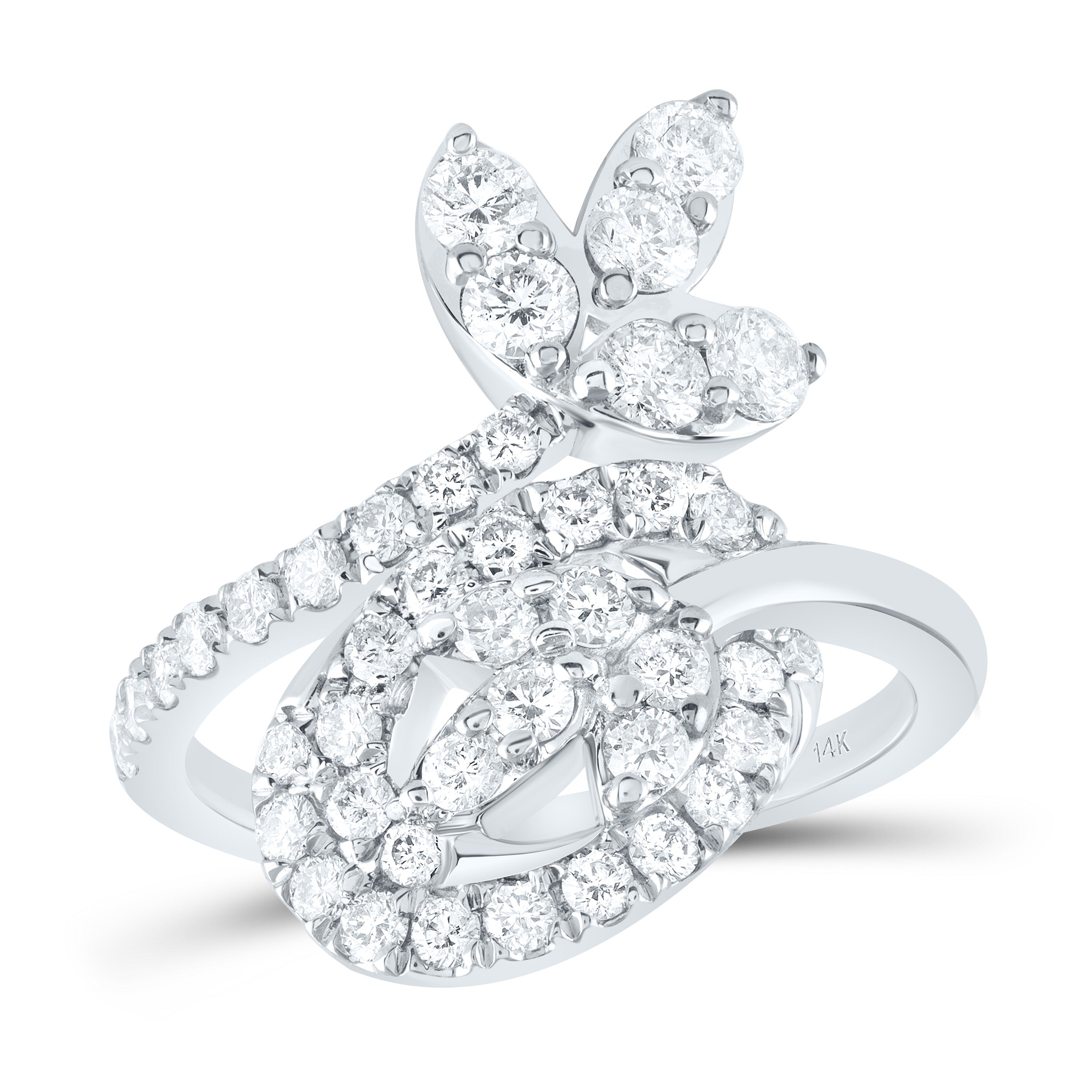 1 1/4Ctw-Nat Dia Ana M Fashion Ring (5.18 grams)