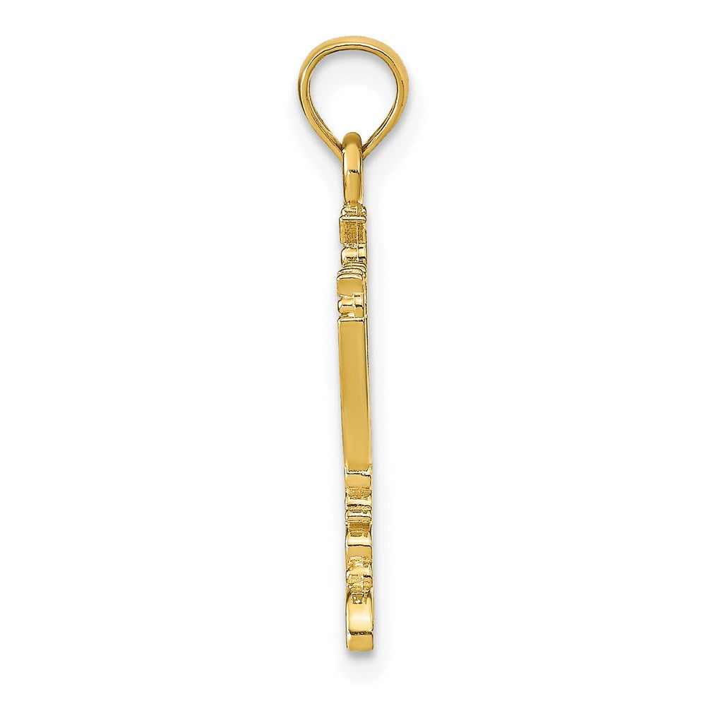14k Yellow Gold 15 mm Menorah Pendant (1.44 grams)