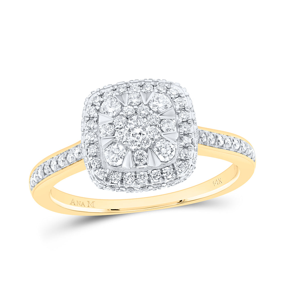 1/2Ctw-Dia Ana M Fashion Cushion Ring (2.94 grams)