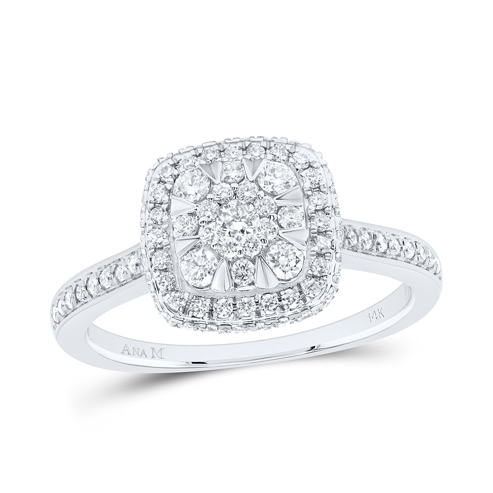 1/2Ctw-Dia Ana M Fashion Cushion Ring (3.32 grams)