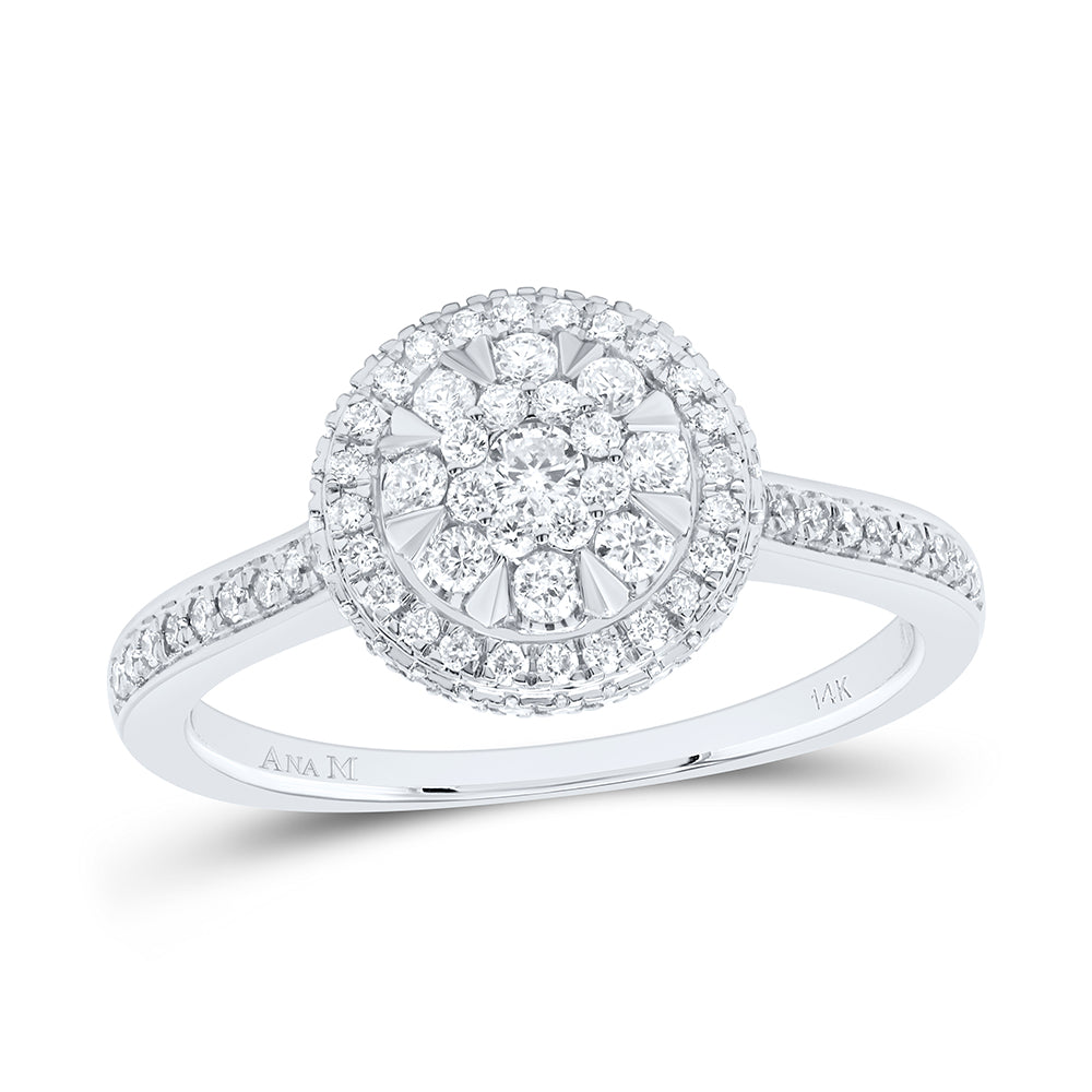 1/2Ctw-Dia Ana M Fashion Round Ring (3.22 grams)