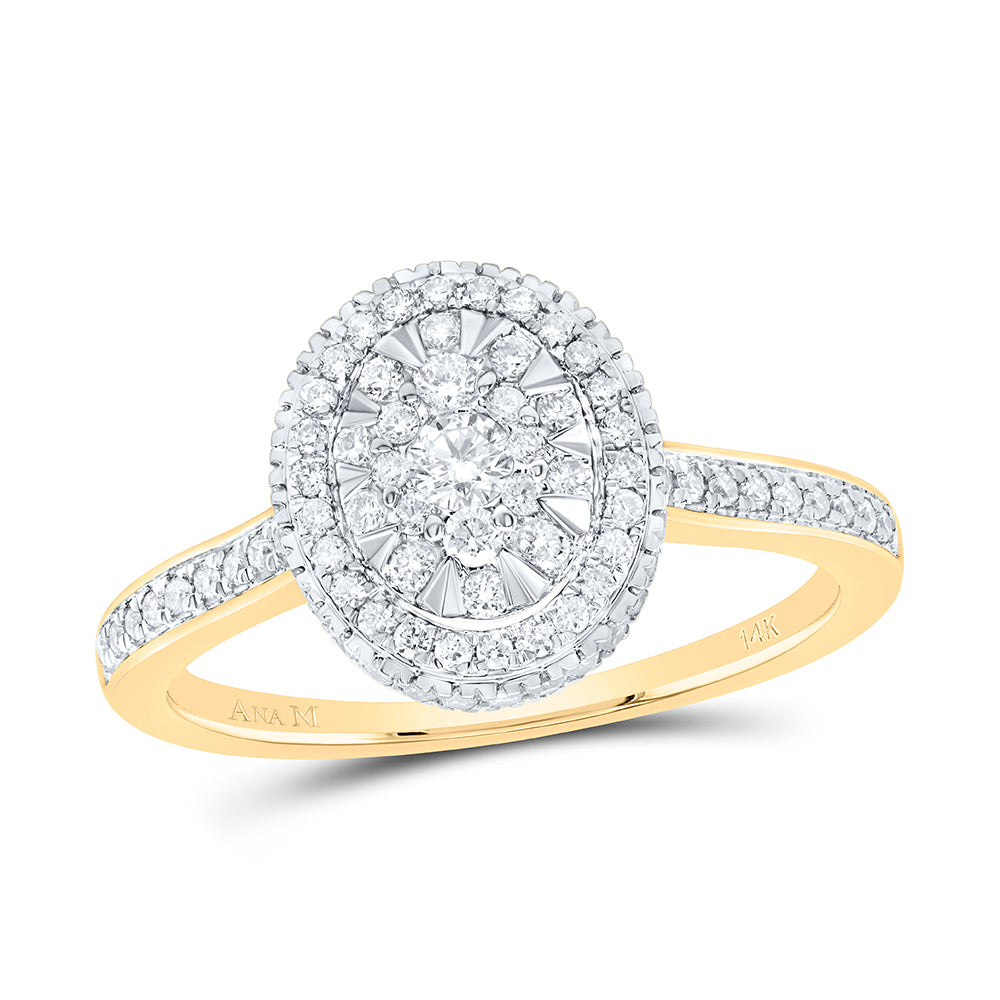 1/2Ctw-Dia Ana M Fashion Oval Ring (3.12 grams)