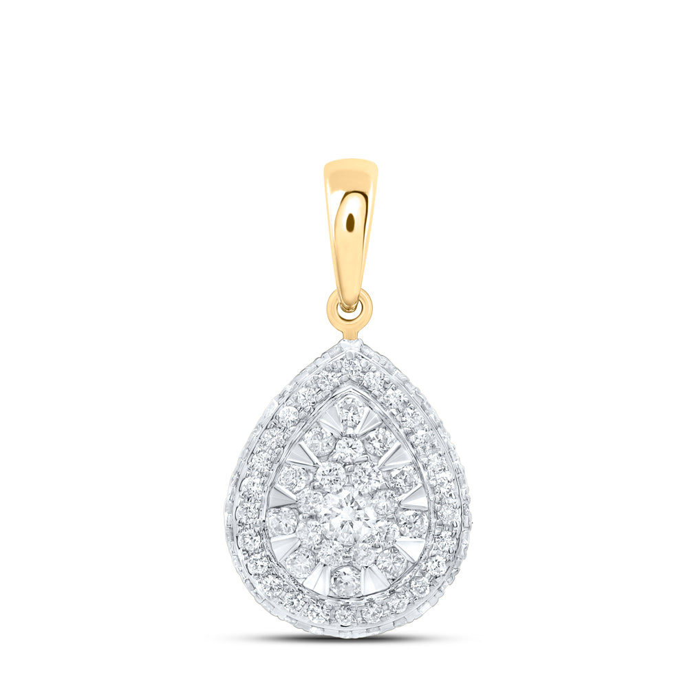 14Kt Gold 1/2Ctw-Dia Ana M Fashion Pear Pendant