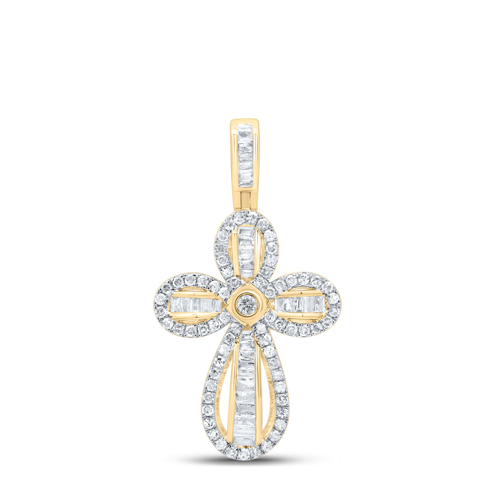 10Kt Gold 5/8Ctw-Dia P1 Gift Cross Pendant